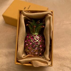 Swarovski Pink Crystal Pineapple Trinket Box